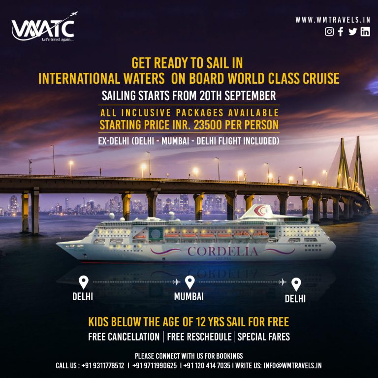 WM Travel Solutions Pvt Ltd; India’s leading Travel Service Provider is Offering Best in Class Cruise Experience: Get The Best Offer